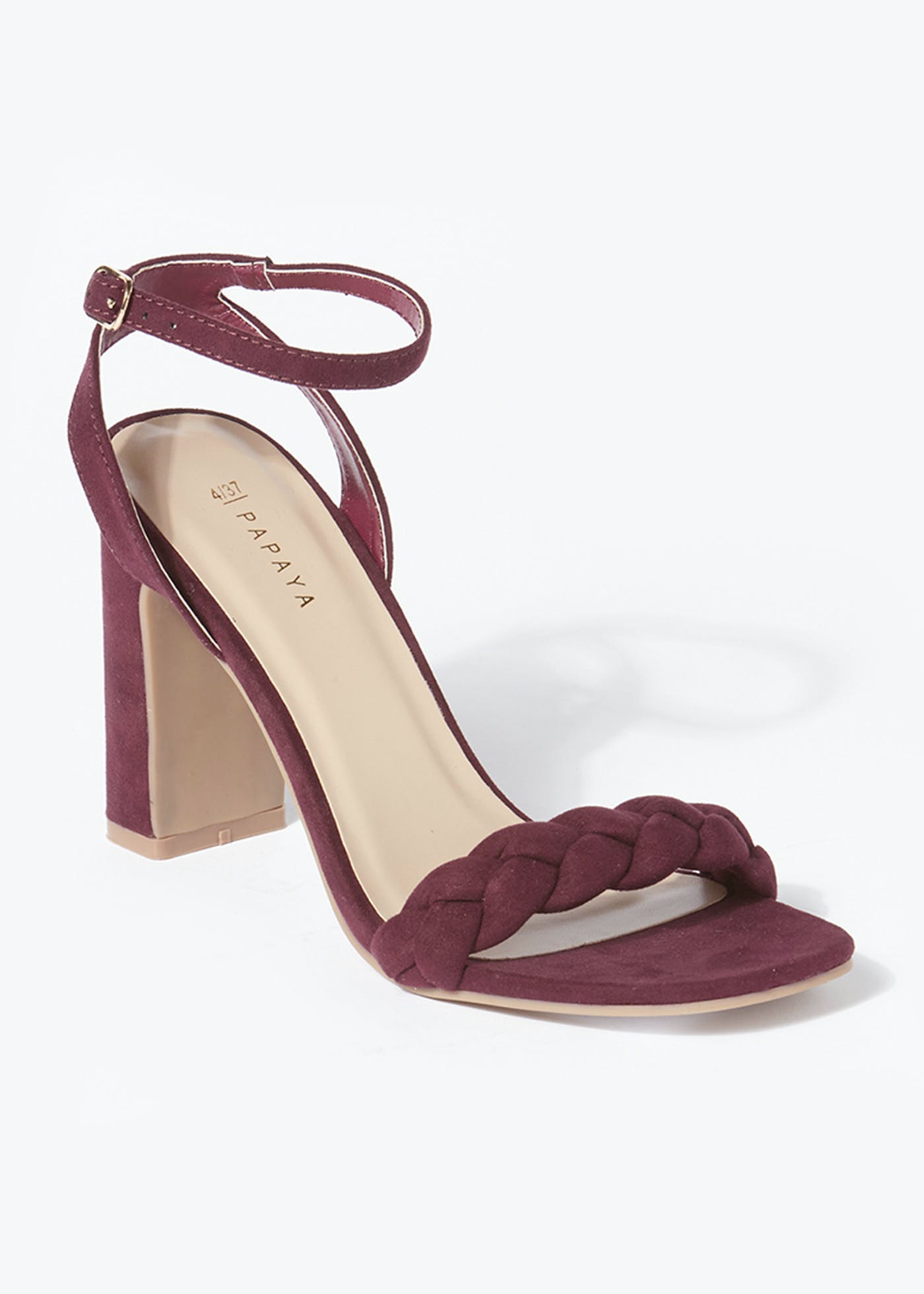 Burgundy best sale sandal heels