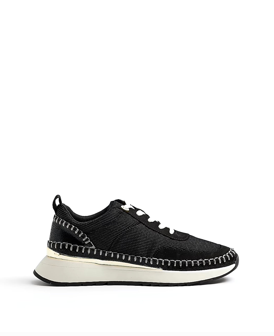 Riverisland Black Stitch Sneakers