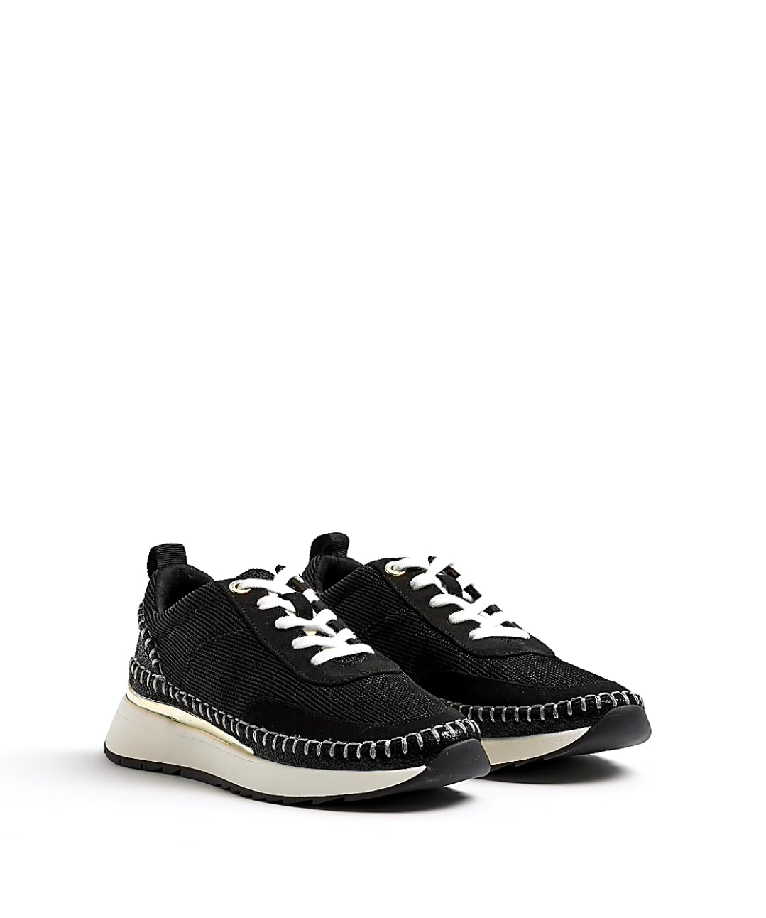 Riverisland Black Stitch Sneakers