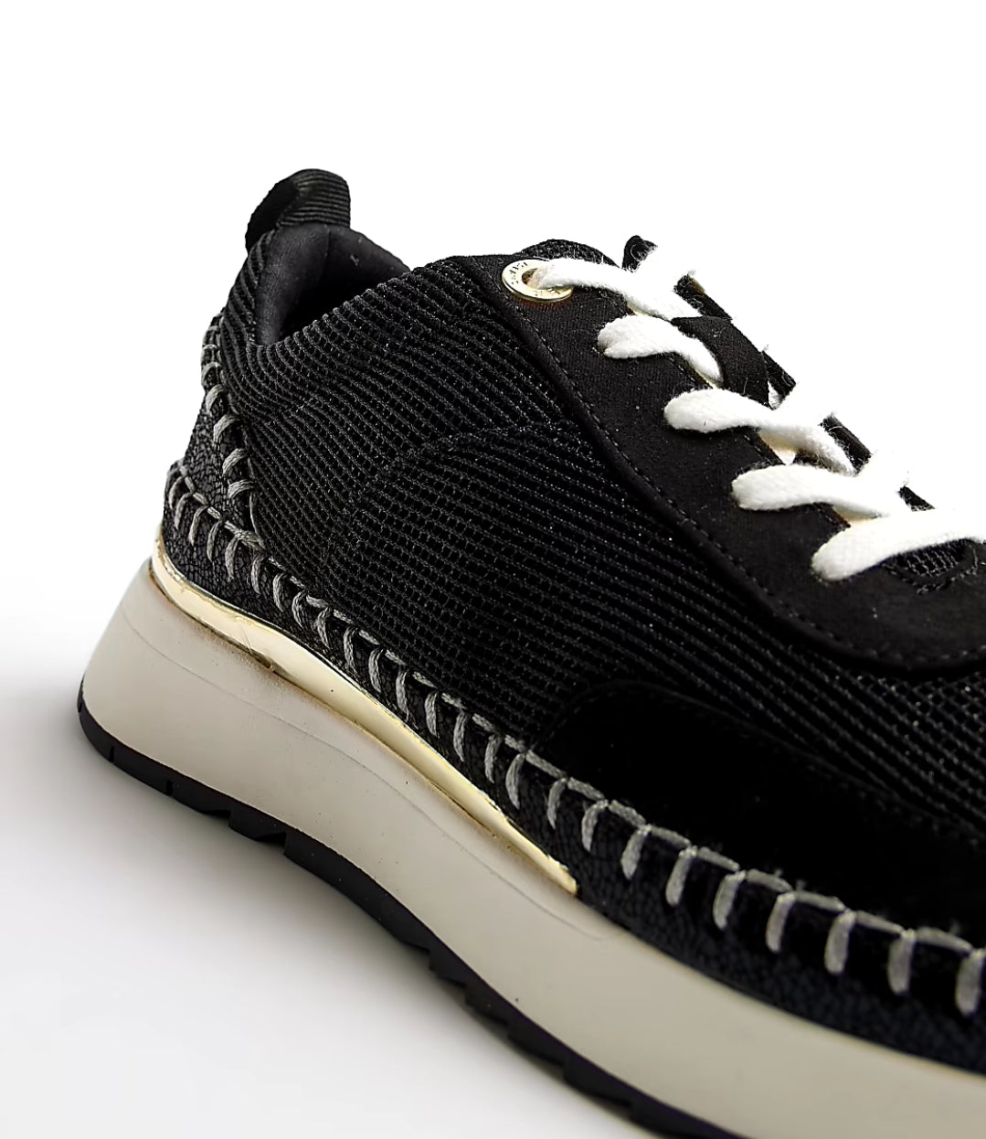 Riverisland Black Stitch Sneakers