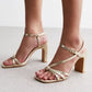 Newlook Gold Slender Heel Sandals