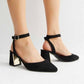 Newlook Black Mid Heel Court Shoe