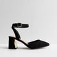 Newlook Black Mid Heel Court Shoe