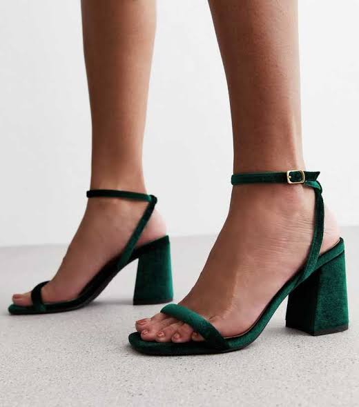 Newlook Green Velvet Heel