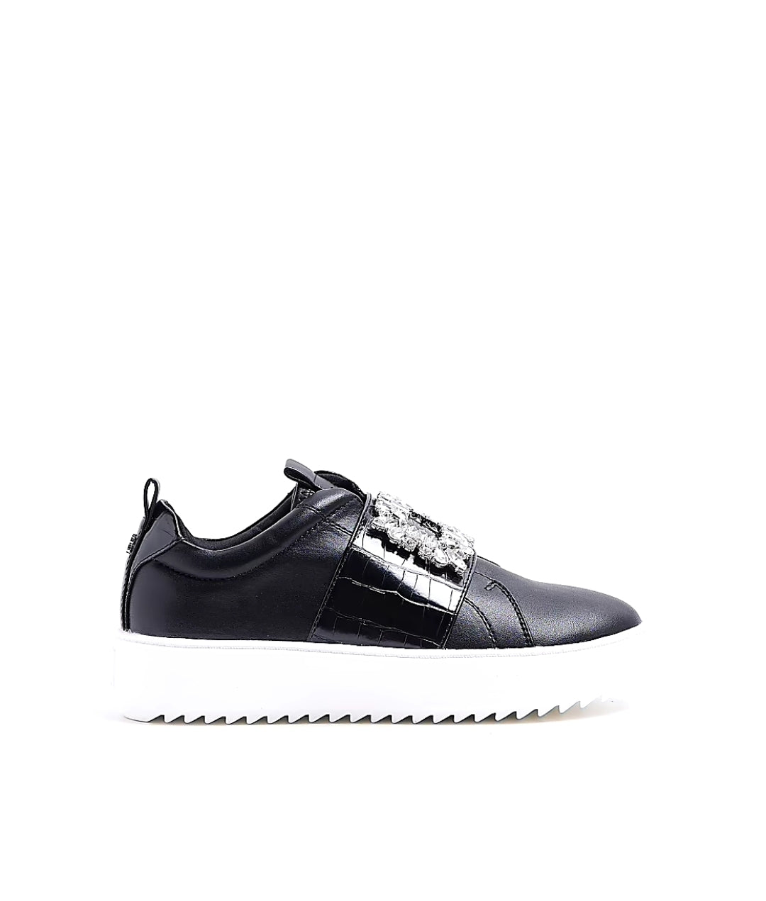 Riverisland Black Embellished Buckle Plimsoll