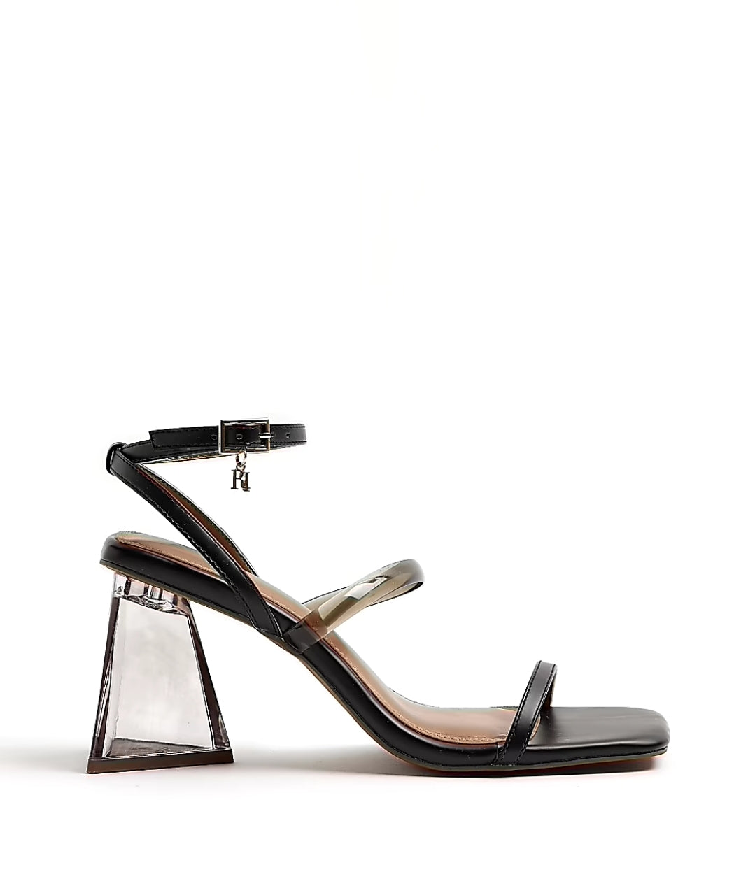 Riverisland Black Perspex Strap Heel