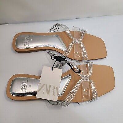 Zara Perspex Strap Slippers