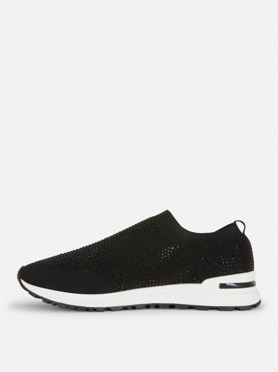 Primark Black Embellished Plimsoll