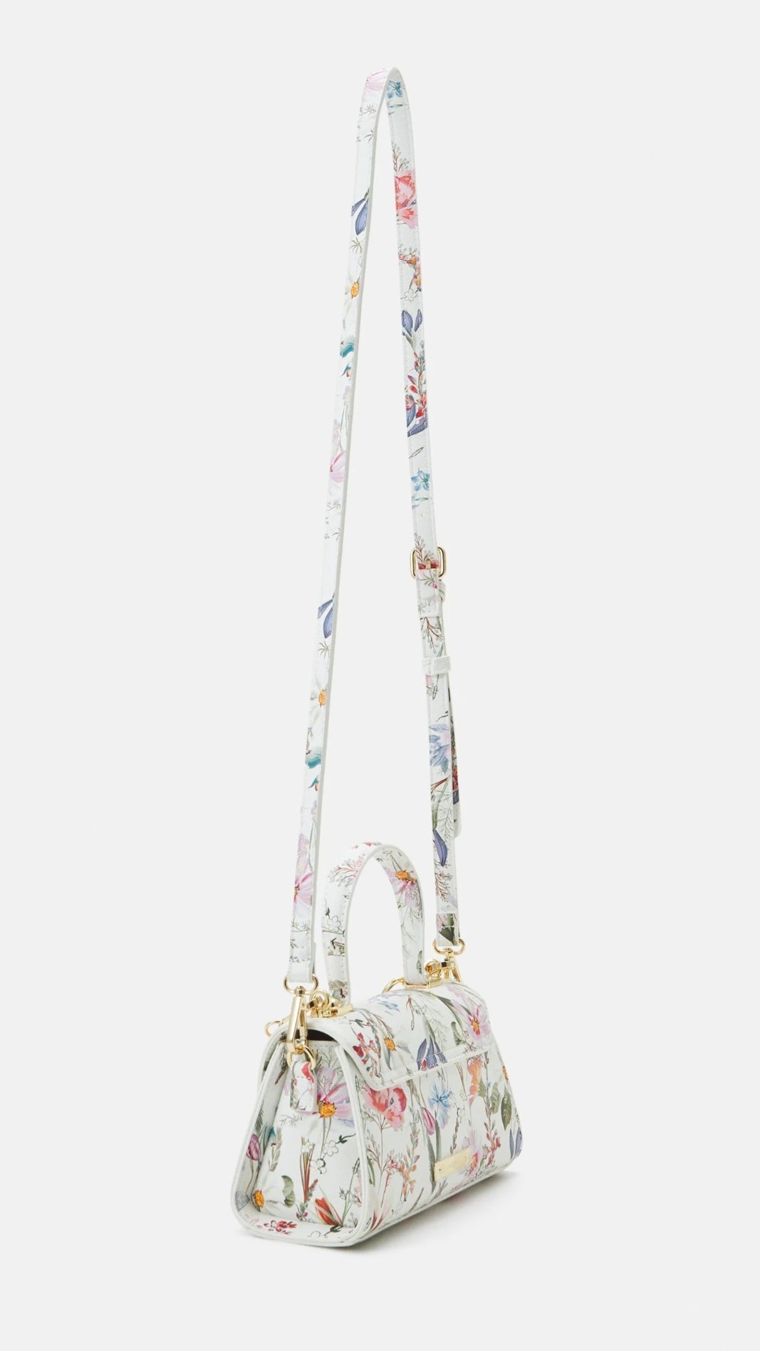 Aldo White Floral Side Bag