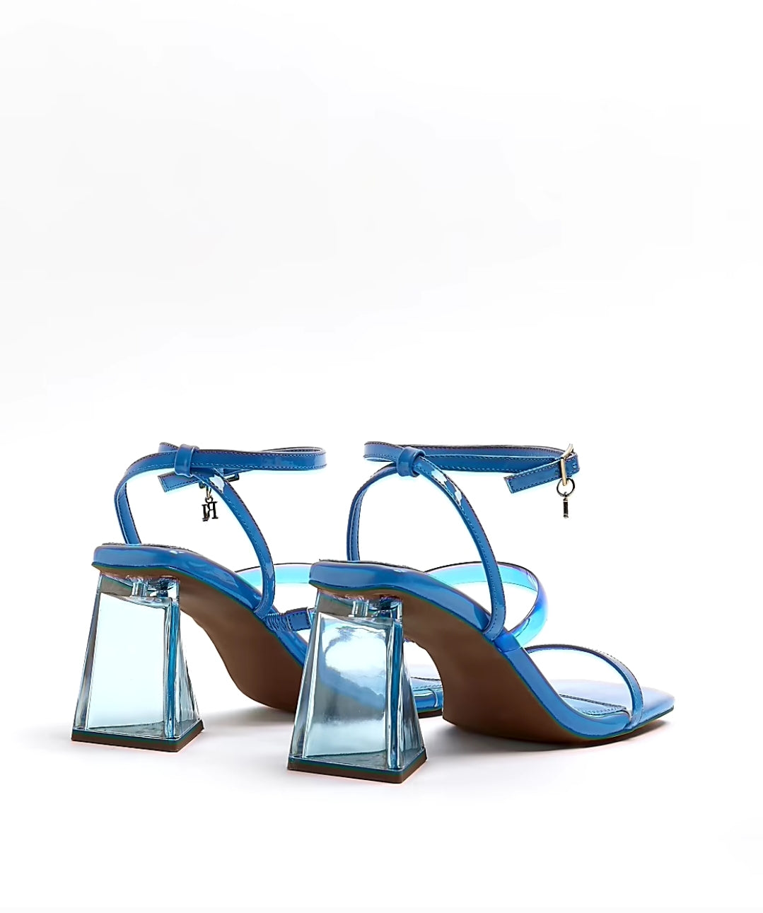 Riverisland Blue Perspex Strap Heel