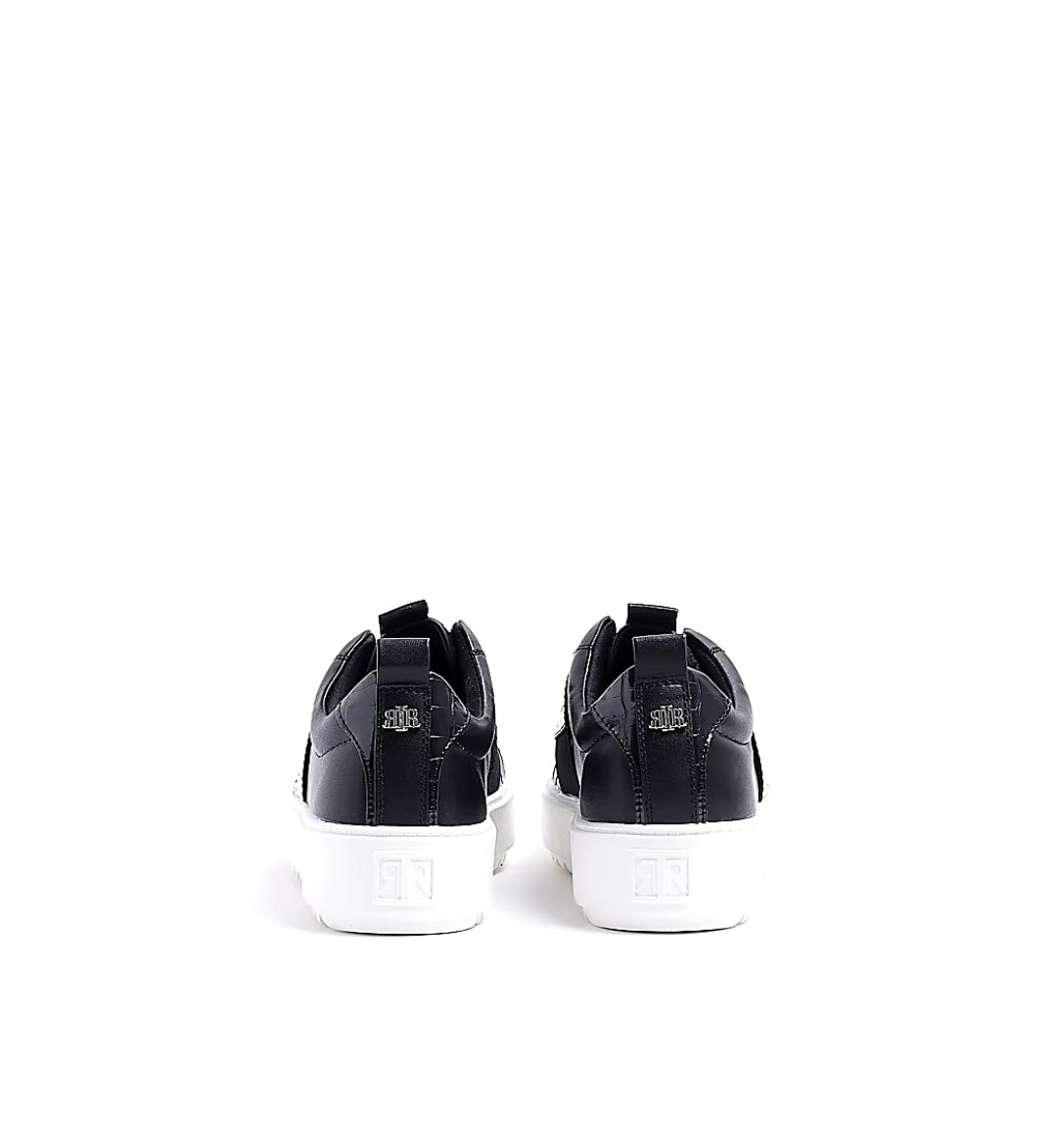 Riverisland Black Embellished Buckle Plimsoll