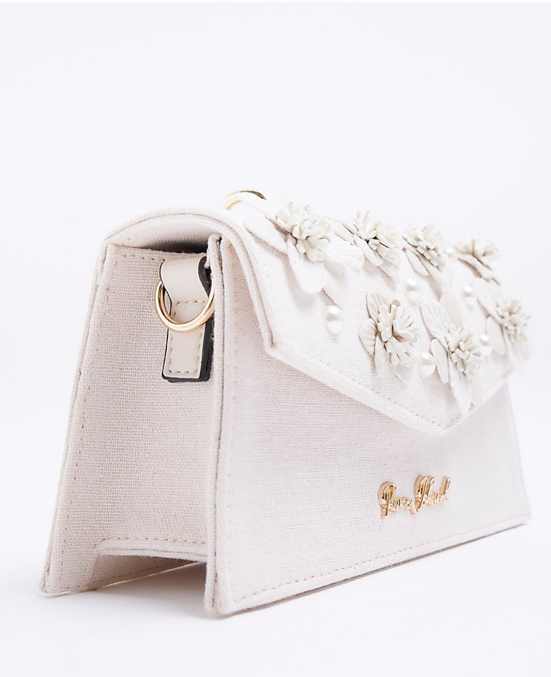 Riverisland Beige Flower Embellished Bag