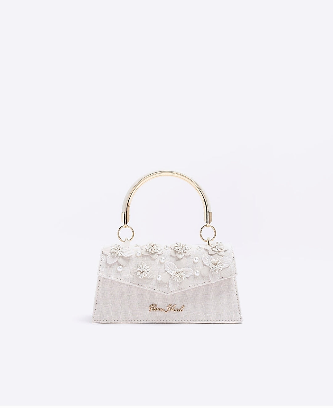 Riverisland Beige Flower Embellished Bag