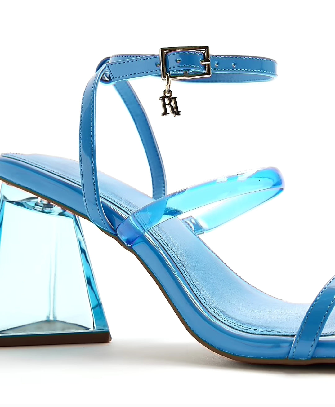 Riverisland Blue Perspex Strap Heel