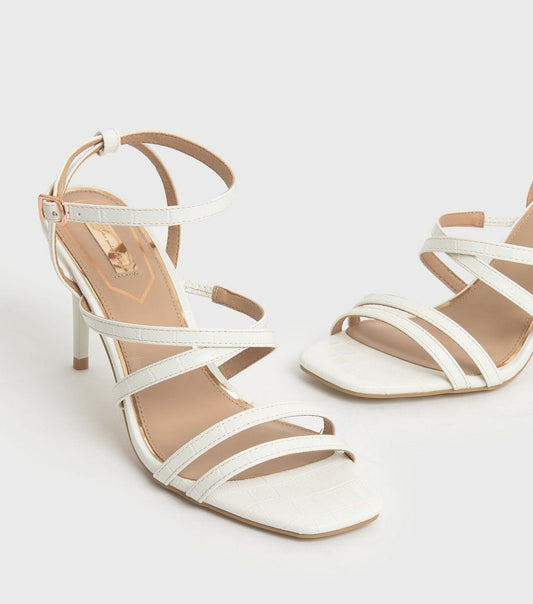 Little Mistress White Strappy Heel